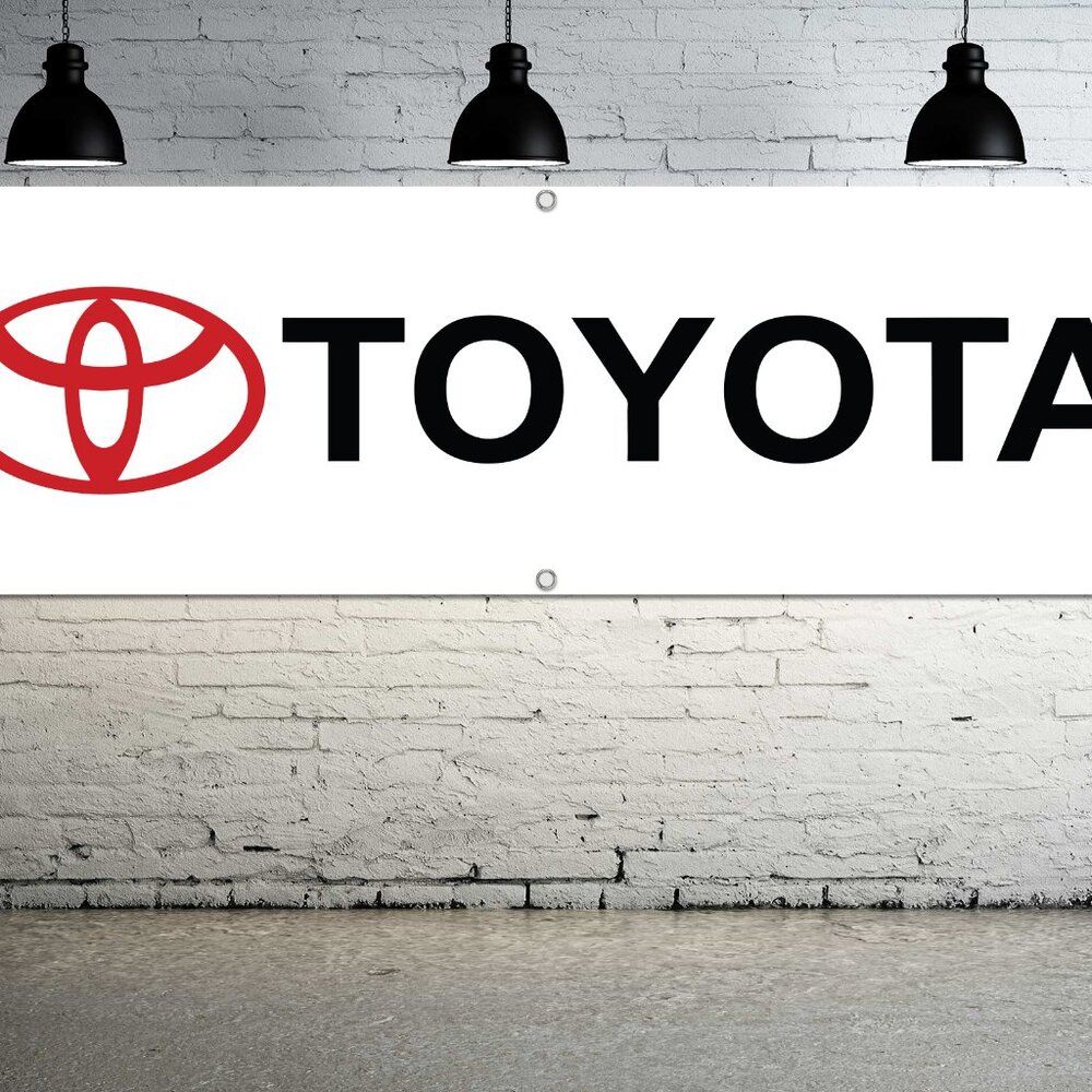 TOYOTA Vehicle Sales Branding Vinyl Banner 6ft. Sign Car Dealership Display